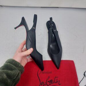 Christian Louboutin Black Slingback Heels